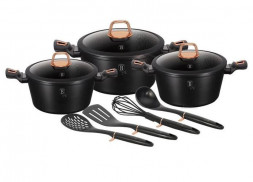 Набор из нержавеющей стали BERLINGER HAUS BH-6154 Black Rose Набор посуды 10 пр.