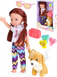 Игрушка NO NAME Кукла 33см, с щенком и аксессуарами, в коробке (Арт. LS1303)