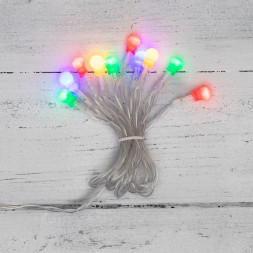Фигуры интерьерные NEON-NIGHT (303-092) Гирлянда светодиодная &quot;Шарики&quot; 1.5 м, 10 LED, прозр ПВХ, цвет свечения RGB,