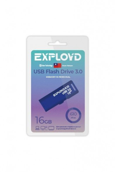 USB флэш-накопитель EXPLOYD EX-16GB-610-Blue USB 3.0
