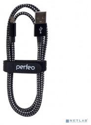 PERFEO Кабель USB2.0 A вилка - Micro USB вилка, черно-белый, длина 3 м. (U4802)