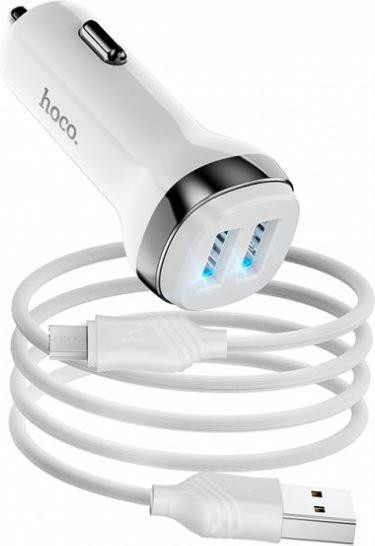 АЗУ HOCO (6931474739704) Z40 White АЗУ 2USB 2.4A для micro USB