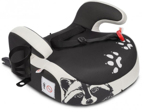 Детское автомобильное кресло SIGER KRES3996 Бустер Fix Lux гр.III, енот серый, бежевый