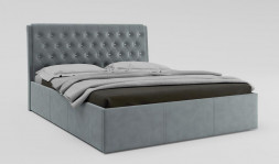Кровать BONMEBEL Прима Кровать с подъемным механизмом 1600х2000 ткань: велюр серый (5 пак.)