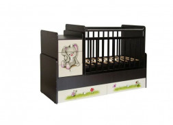 Кровать ФЕЯ Кровать детская Фея 1100 Зайчонок, венге-бежевый (2кор)