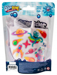 Слайм AQUA SLIME AQ007 набор для изготовления фигурок из цветного геля, золото-серебро