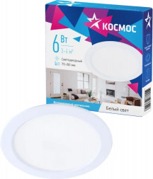 Светодиодная панель КОСМОС KDownL6W4000K белый
