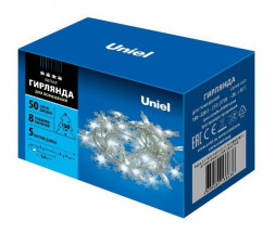 Гирлянда UNIEL (UL-00007196) ULD-S0500-050/DTA WHITE IP20 SNOWFLAKES-2 Гирлянда светодиодная Снежинки-2, 5м. 50 светодиодов. Белый свет