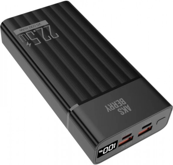 Повербанк AKSBERRY (6900295650017) E202 Riffles PD22,5w 20000mAh (черный)