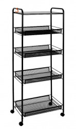 Этажерка ЗМИ Этажерка &quot;Ладья 35 КС (колесики и столешница)&quot; черный Э 410
