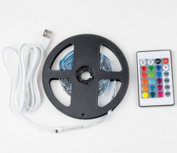 Комплект светодиодной ленты UNIEL (UL-00007534) ULS-U12 3M/RGB/1.5M/USB/RC IP20 RUA02C24 блистер