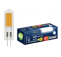 ЛАМПЫ СВЕТОДИОДНЫЕ (G4, G9, G13/T8, G5/T5) UNIEL (UL-00005066) LED-JC-220/6W/4000K/G4/CL GLZ08TR