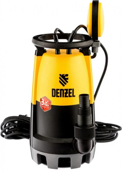 Дренажный насос DENZEL DP-600S, 600 Вт, напор 7 м, 13000 л/ч 97268