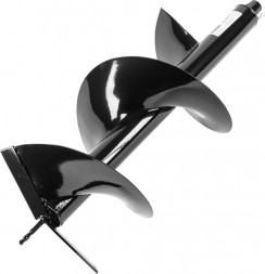 Шнек DENZEL Шнек для грунта E-300, диаметр 300мм, длина 800мм,соединение 20мм, несъёмный нож 56026