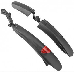 Крылья STELS Крылья 24"-26" XGNB-040, с габаритным огнем, пластиковые, чёрные, комплект 610214 LU088672