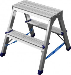 Лестница-стремянка СИБИН Лестница-стремянка двухсторонняя алюминиевая 2 ступени 38825-02