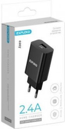 Сетевое ЗУ EXPLOYD EX-Z-1418 СЗУ 2.4A 1хUSB чёрный