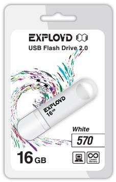 USB флэш-накопитель EXPLOYD 16GB-570-белый