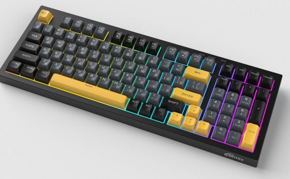 Клавиктура RITMIX RKB-598BL Black черный-серый-оранжевый RITMIX RKB-598BL Black черный-серый-оранжевый