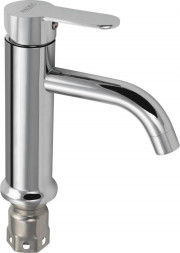 Смеситель для раковины MAGNUS 9261 Смеситель на раковину ХРОМ, литой корпус, изогнутый гусак, из нерж. стали марка 304