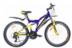 Велосипед PIONEER COMFORT 26"/19" darkblue-yellow-black