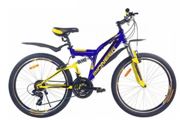 Велосипед PIONEER COMFORT 26&quot;/19&quot; darkblue-yellow-black