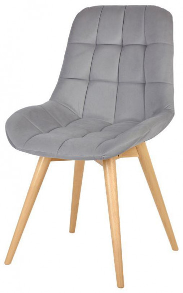 Стул обеденный POLINI Home Verona SD, светло-серый - натуральный (2 кор.)