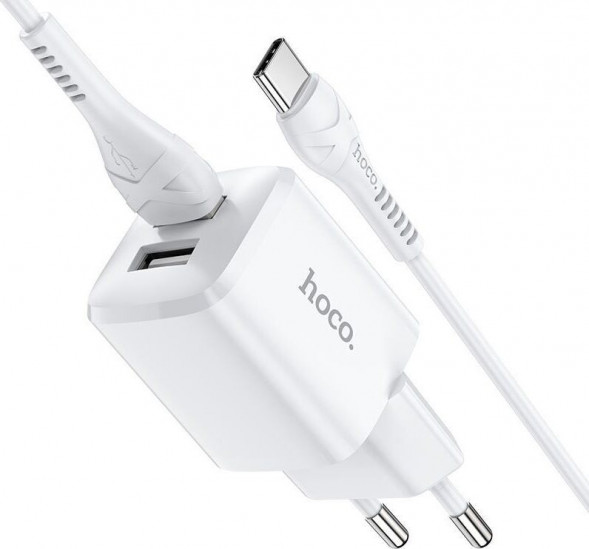 СЗУ HOCO (6931474742018) N8 2USB 2.4A LIGHTNING 8-PIN 1м белый HOCO (6931474742018) N8 2USB 2.4A LIGHTNING 8-PIN 1м белый