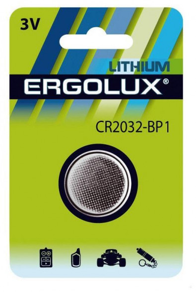 Батарейка ERGOLUX (15076) CR2032 BL-1