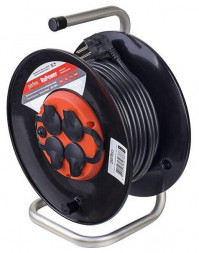 Удлинитель PERFEO (PF-B4678) &quot;RU POWER&quot; на катушке, с/з, 4 гнз - 30м