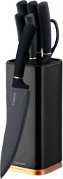 Набор кухонных ножей FUSION SKSS6103, black