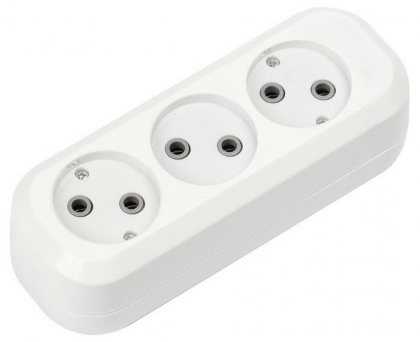колодка SMARTBUY (SBE-10-3-00-N) колодка бакелитовая, 3 гнз. 10а/2,2квт, б/з