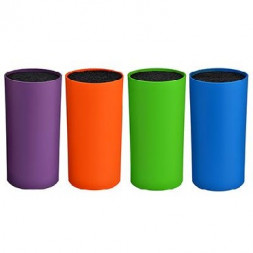 Подставка для ножей SATOSHI Подставка для ножей с полипропиленовыми разделителями, 11х22см, круглая, 4 цвета 838-027