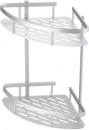 Полка UNISTOR MONTY для ванной комнаты угловая 2-х ярусная 210839