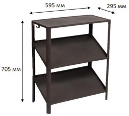 Этажерка VIOLET Этажерка для обуви VIKEA 3-х ярусная (венге) 785305