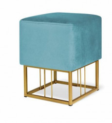 Пуфик SHEFFILTON SHT-B9 голубая пастель/золото (208956)