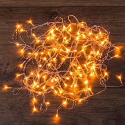 Фигуры интерьерные NEON-NIGHT (303-063) Гирлянда светодиодная универсальная 100 LED Теплый 10 метров, прозр ПВХ, с контр