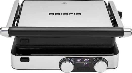 Гриль- пресс POLARIS PGP-3009 серебряный/черный