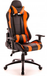 Кресло EVERPROF Lotus S2 экокожа чёрный с оранжевым