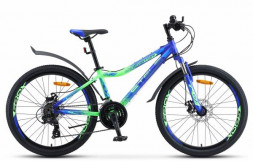 Велосипед STELS Navigator-450 MD 24&quot; V030 (м), EP-00005983*X0000001323* 13&quot; Синий неоновый/Зеленый 2020
