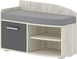 Тумба для обуви BONMEBEL Виктория 25 Тумба дуб крафт белый/антрацит (2 пак.)