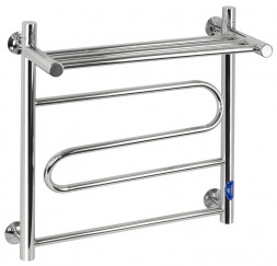 Полотенцесушитель водяной САНАКС юсп5060 Полотенцесушитель ЮПИТЕР-Лиана, с ПОЛКОЙ ШхВ 500х600мм, труба-D32х2мм нержавейка полированная
