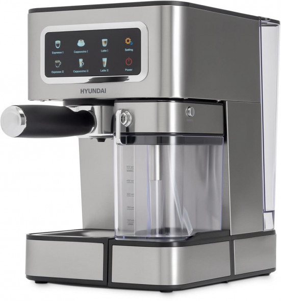 Кофеварка HYUNDAI HEM-5306 1350Вт серебристый/черный