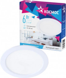 Светодиодная панель КОСМОС KDownL6W6400K белый