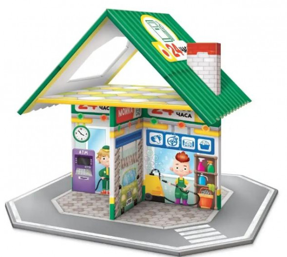 Детские игры ДЕСЯТОЕ КОРОЛЕВСТВО Кукольный домик быстрой сборки. Dream House. &quot;Автозаправка&quot; 04714