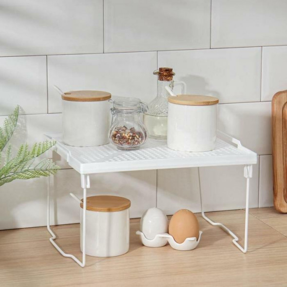 Подставка VIOLET ЛОФТ Подставка на металлических ножках 295х260 белая 600106