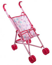 Игрушка ИГРОЛЕНД 267-550 Коляска для кукол прогулочная, PP, текстиль, 47,5х20х37см, 3 дизайна