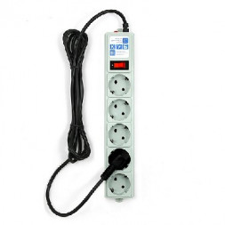 Сетевой фильтр POWER CUBE (00391) SPG-B-10 , 5роз - 3м - серый