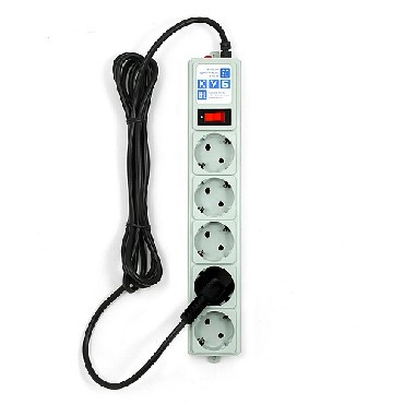 Сетевой фильтр POWER CUBE (00391) SPG-B-10 , 5роз - 3м - серый