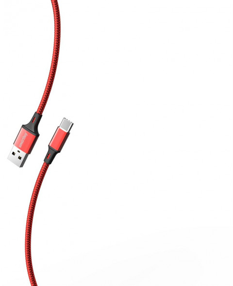 Кабель SMARTBUY (iK-3112-S14rb) S14 Type C красный/черн., 3 А, 1 м